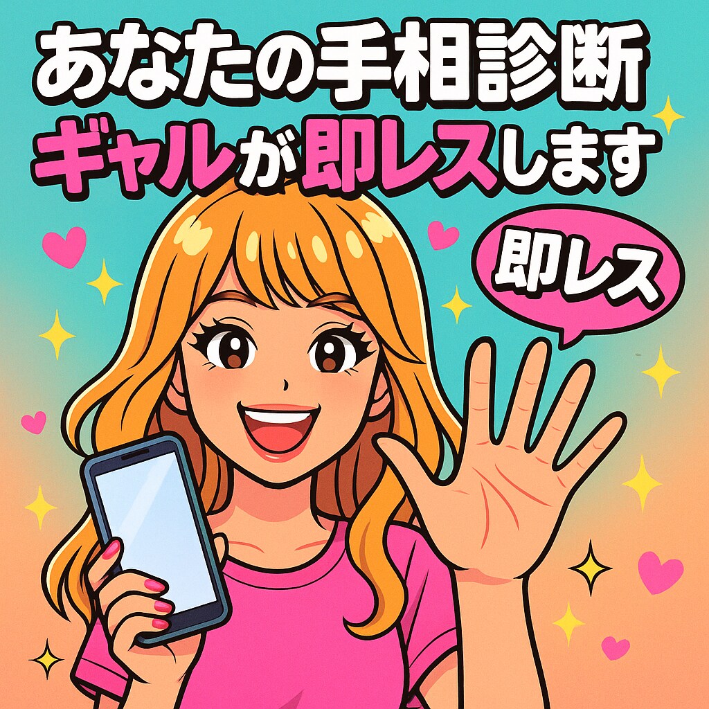 ギャルが速答で手相鑑定します 恋愛・仕事・人間関係、速攻納品＋アフター イメージ1