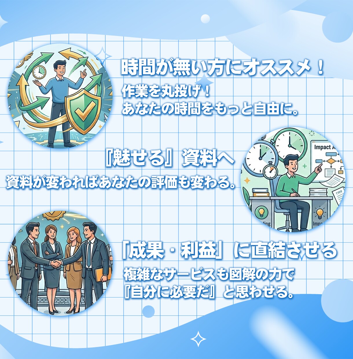 プロが即戦力！伝わるプレゼン資料を制作します 貴方の時間を生む資料代行。面倒なパワポ作成全て引き受けます！ イメージ2