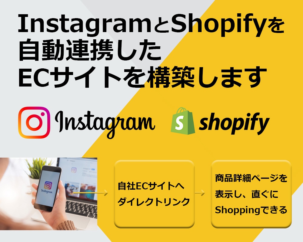 ShopifyショッピファイでECサイト制作します Instagram連携、ShopifyでECサイト構築します イメージ1