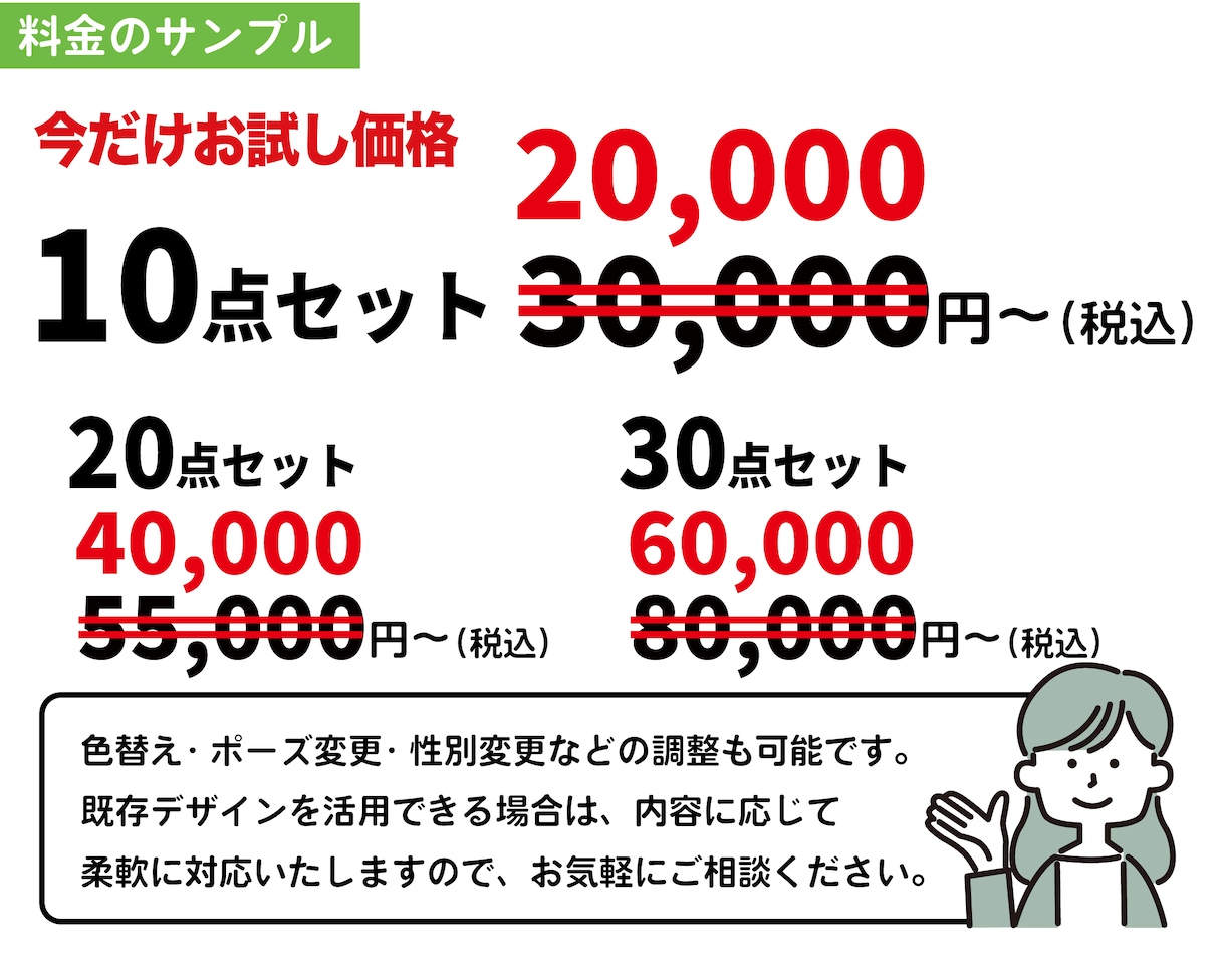 ビジネス・SNS用シンプルイラスト10点〜作ります 商用OK!使えるベクターイラストを今だけ特別価格で提供 イメージ2