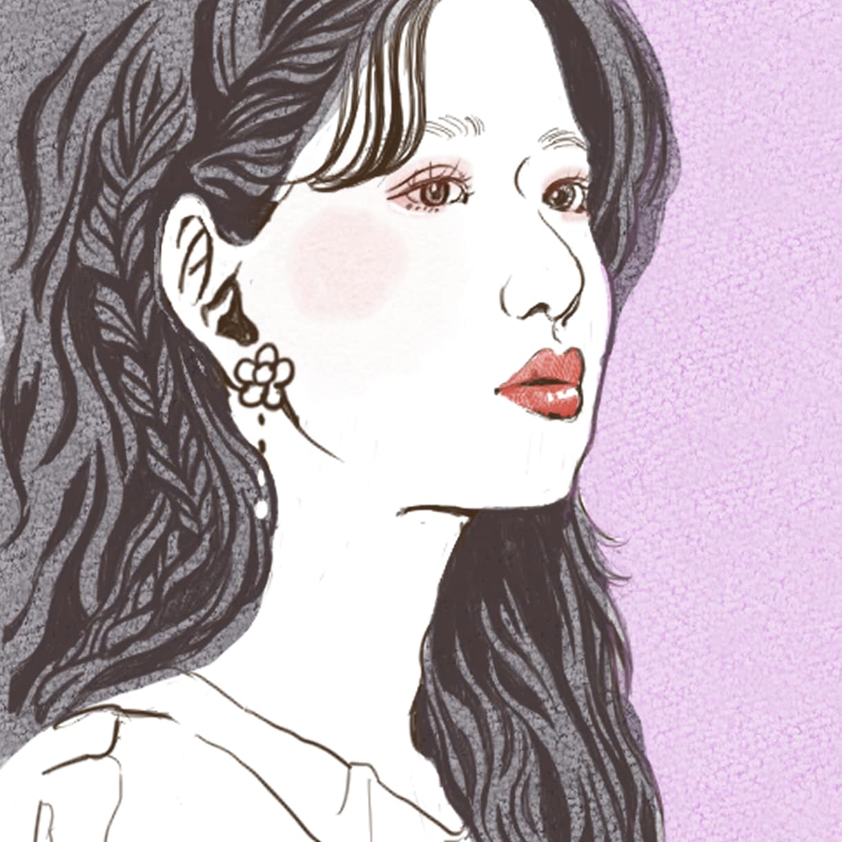 お洒落なグレイッシュカラーの似顔絵描きます 爽やか好印象! 名刺・アイコンにどうぞ♪ イメージ4