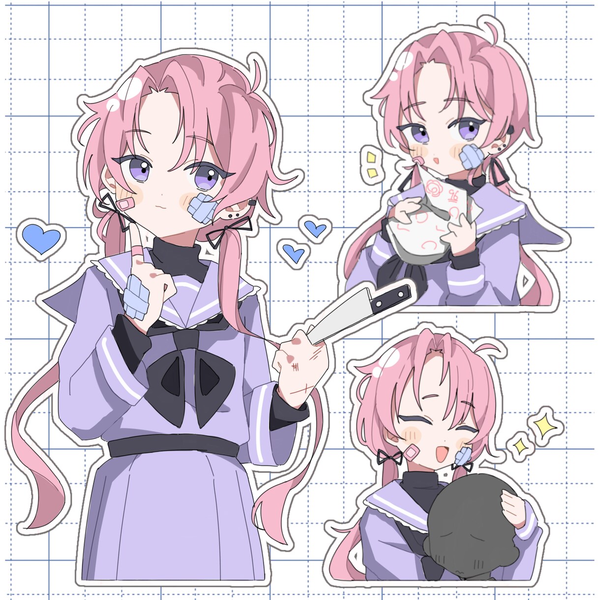 パステルカラーの幼い女の子のアイコンを描きます ぷくぷくなほっぺが特徴な絵柄で作成してます イメージ2