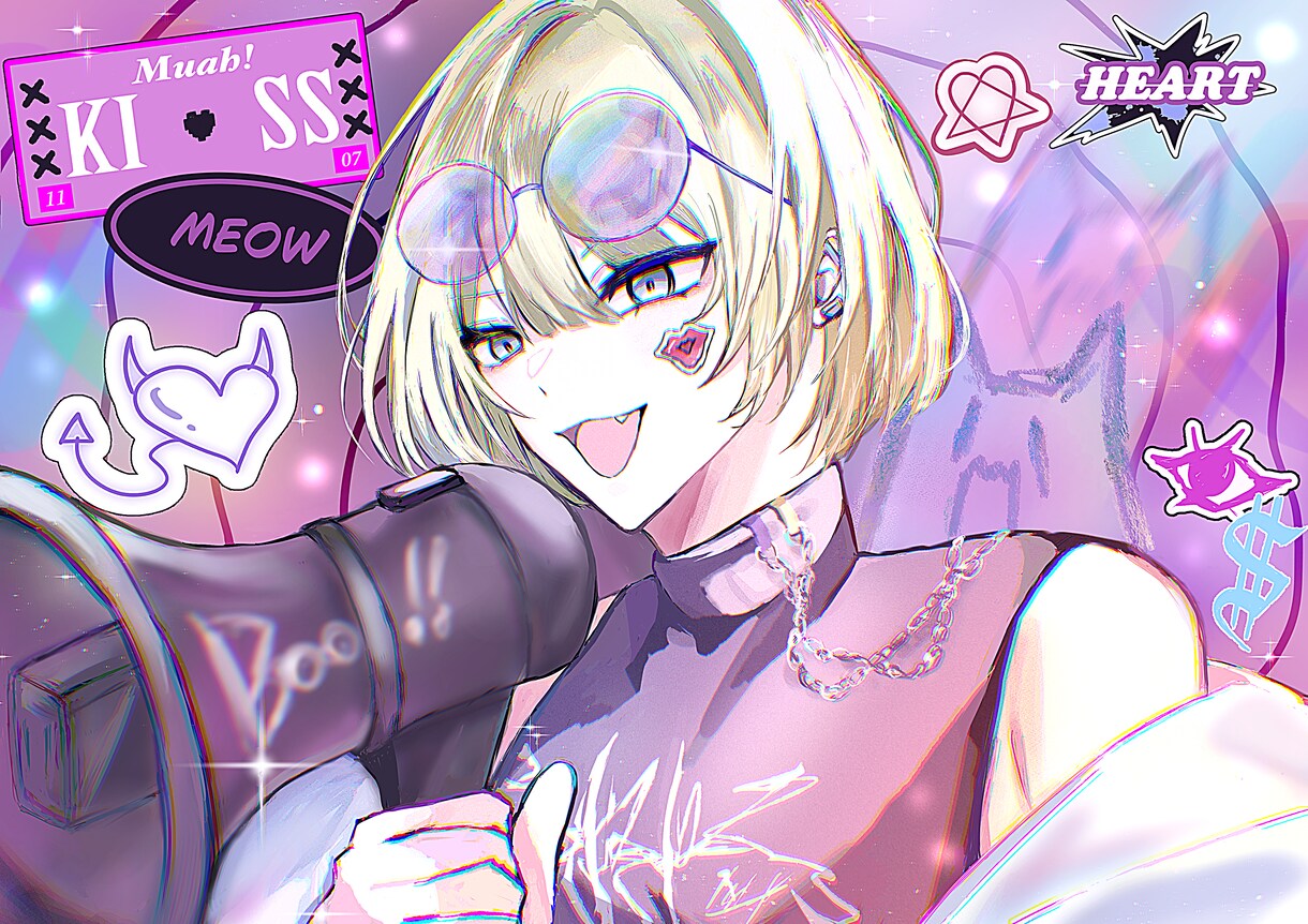 キャラデザ、サムネ、グッズ用イラストなど制作します ご希望に併せたイラストを制作させていただきます！ イメージ1