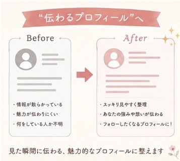 集客につながるSNSプロフィール添削します “伝わるプロフィール”へ整えます イメージ4