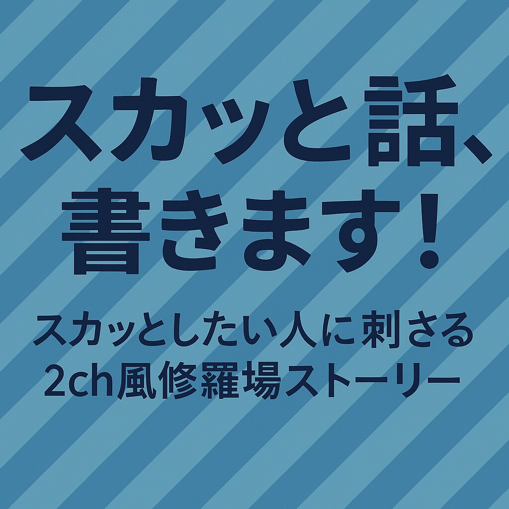 2ch風スカッと話、書きます スカッとしたい人に刺さる2ch風修羅場ストーリー イメージ1