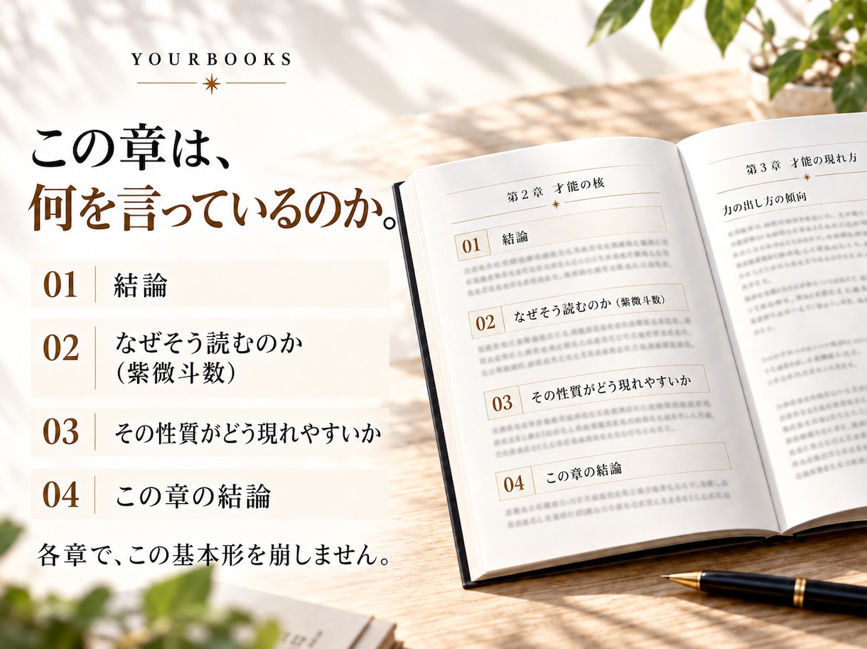 紫微斗数で「あなたの才能」を一冊の本にします 才能を探すのではなく、すでに使っている「力」を読む イメージ6