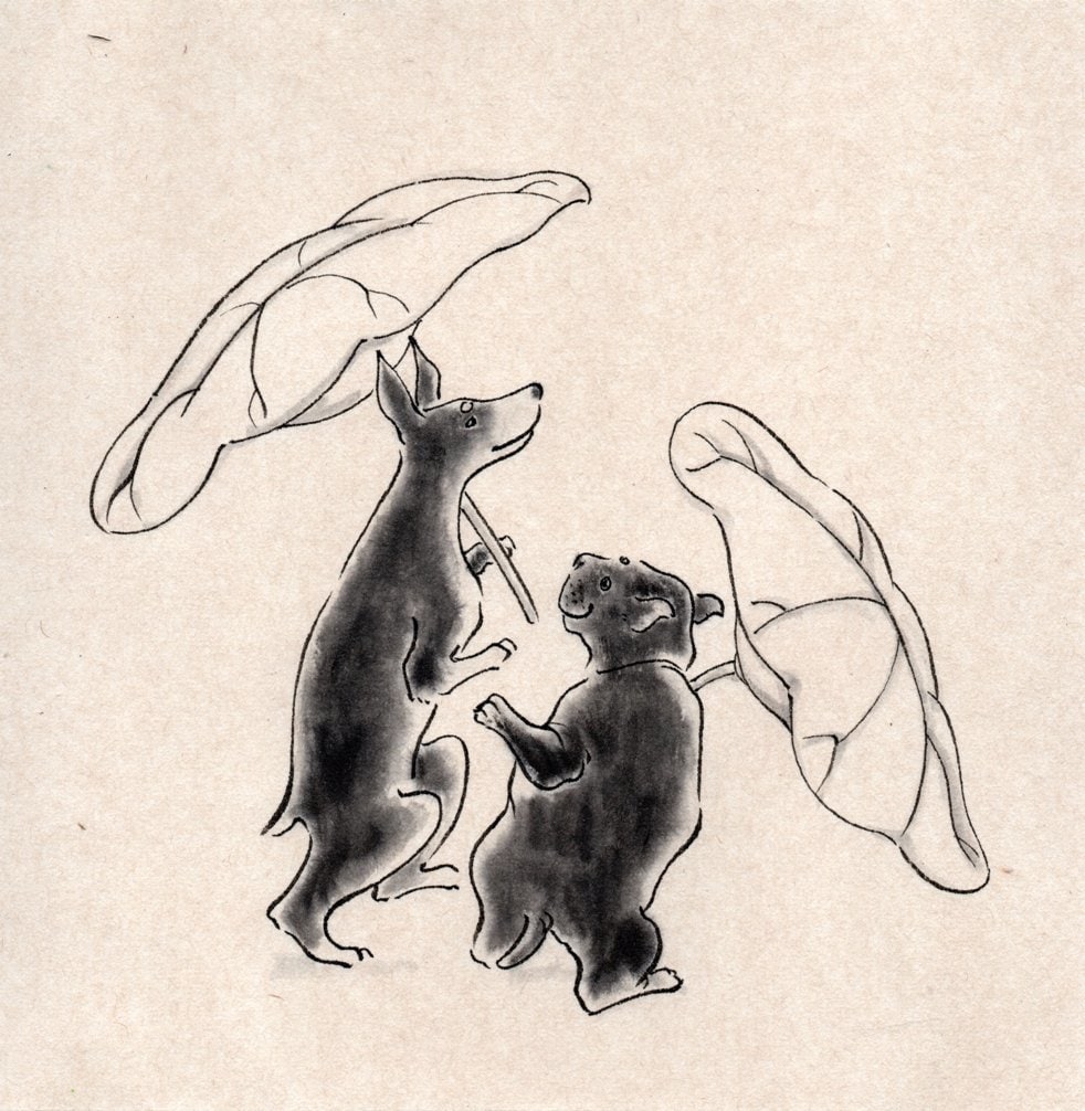 墨絵・水墨画を手描き、データ納品します 紙と墨の滲みが美しい本格水墨画。彩色も可能です。 イメージ3