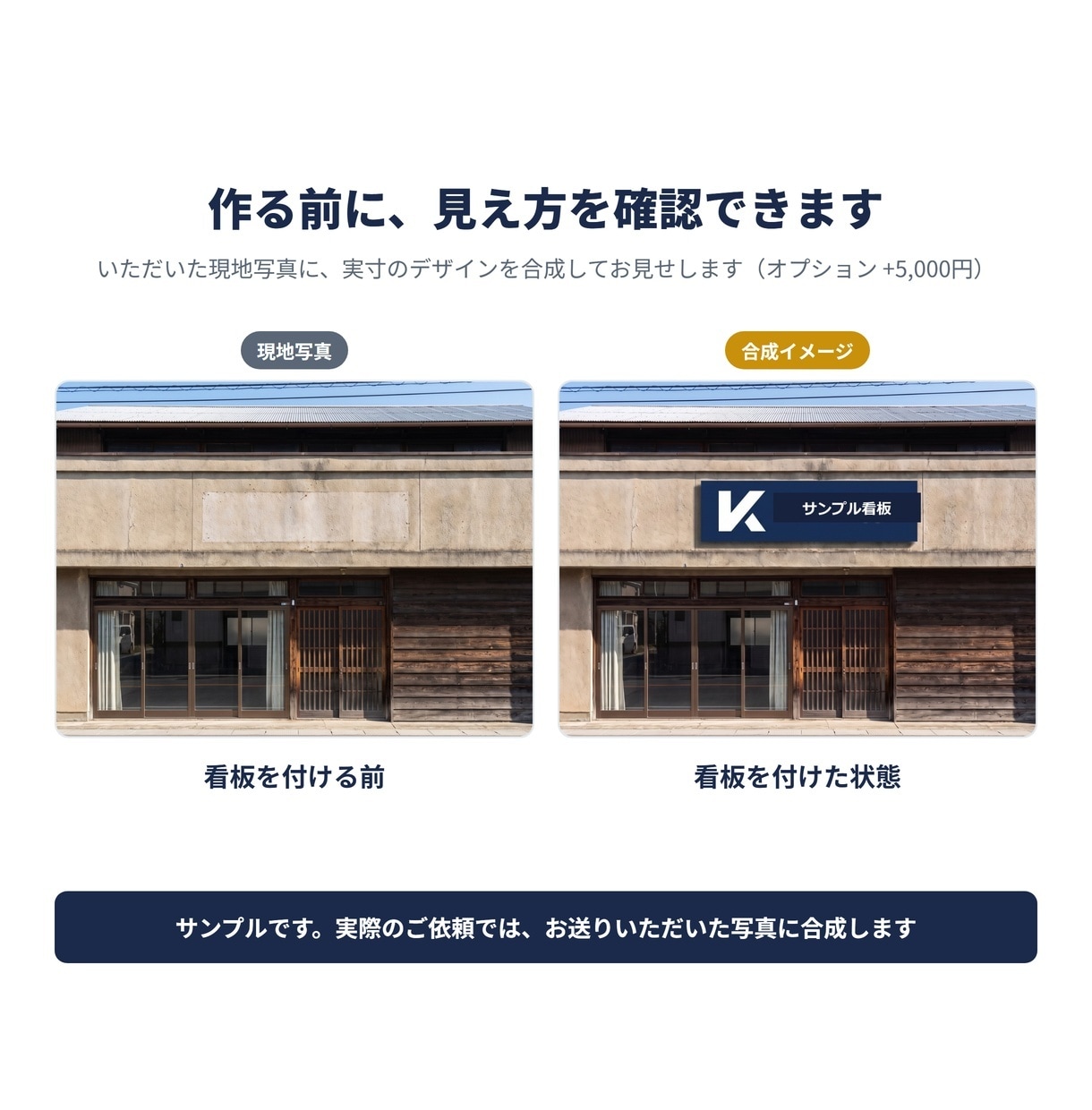 遠くから読める看板を制作します 1面15,000円|看板屋さんに渡せる実寸データ付き イメージ2