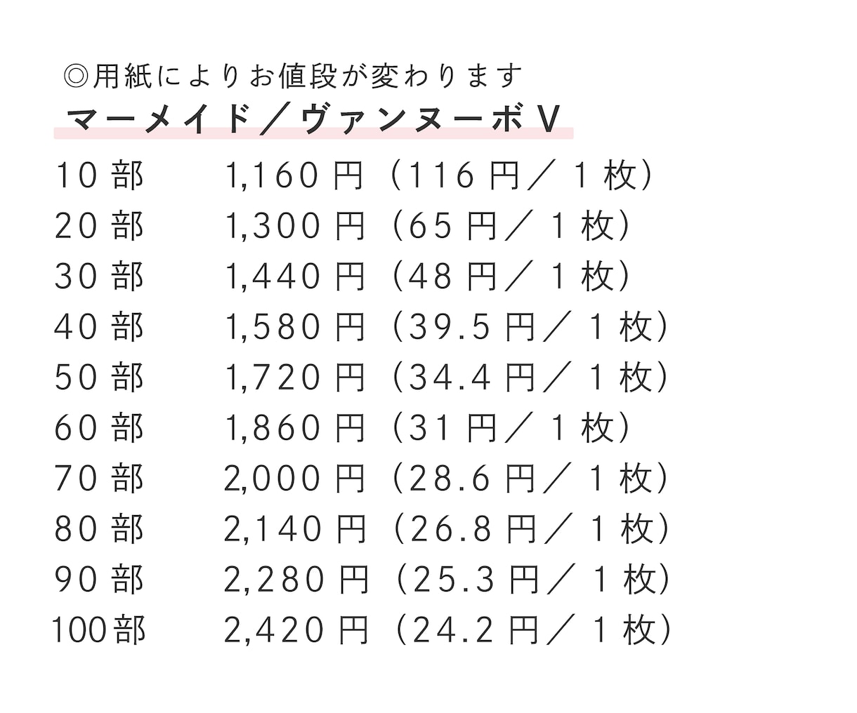 シンプルなメニュー表をお届けします アクセントカラーはお好みの色を！プロの印刷で高品質！ イメージ5