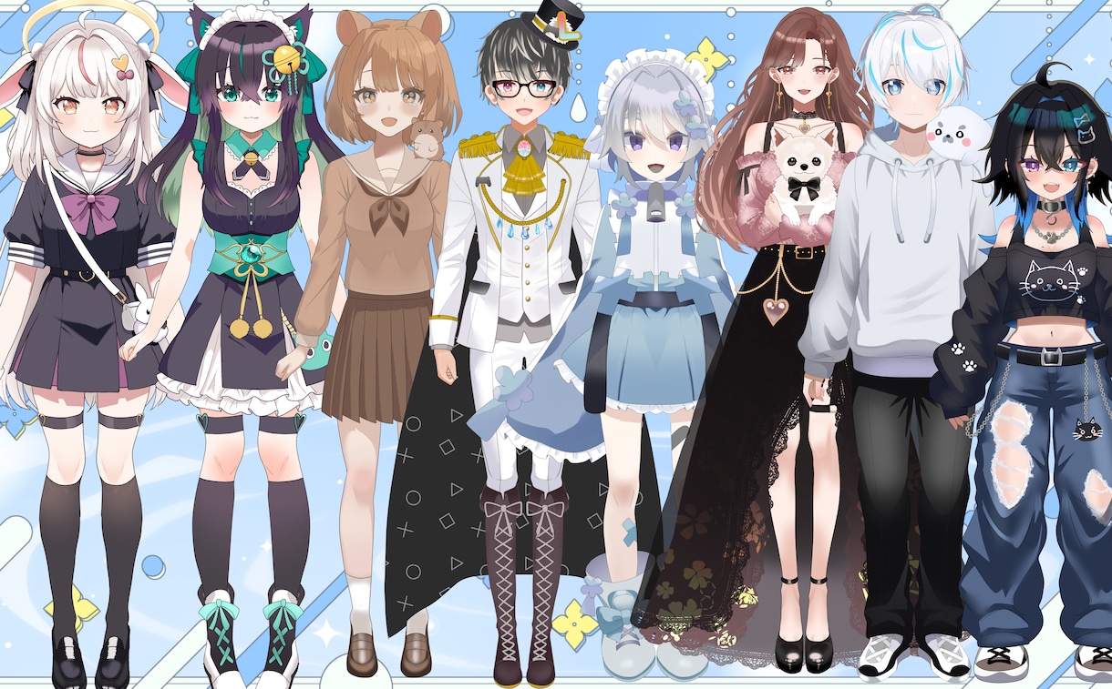 全工程一括★VTuberデビューを応援します キャラデザ・パーツ分け・モデリング一括対応 イメージ2