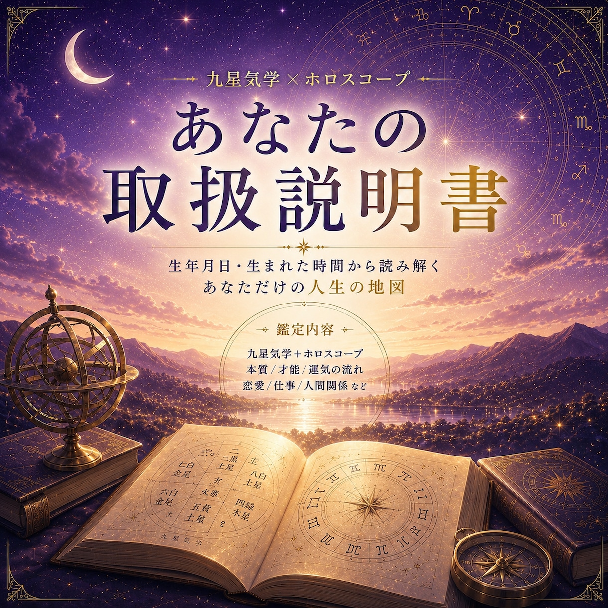 あなたがあなたに帰るための取扱説明書をお届けします 九星気学とホロスコープを融合させたオーダーメイドPDF鑑定書 イメージ1