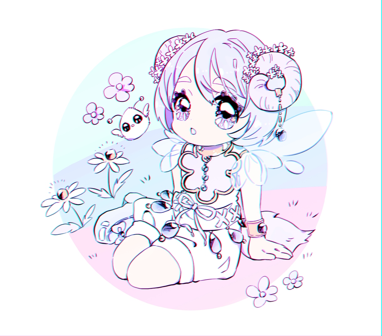 商用利用可！アイコン映えする可愛いイラスト描きます キラキラ個性のある凛としたゆめかわイラストをお届けします。 イメージ3