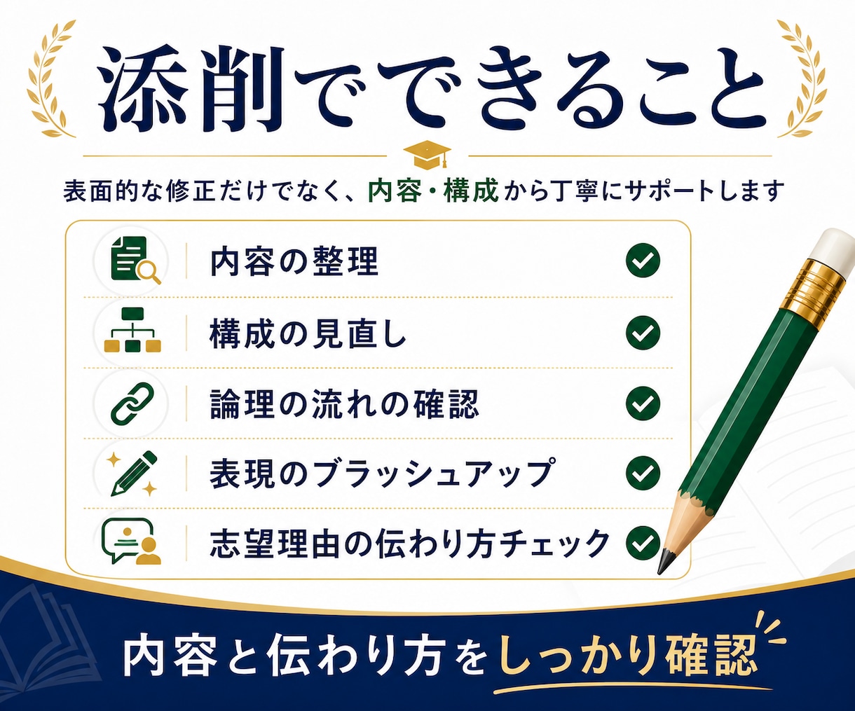 大学講師が大学受験の小論文・志望理由書を添削します 構成から丁寧に｜初心者にもやさしく小論文の書き方を指導します イメージ3