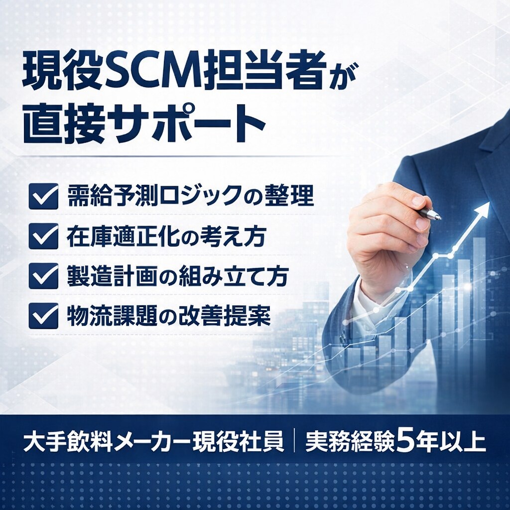 大手メーカーSCM｜需給計画・在庫適正化支援します 製造業・需給最適化・欠品回避・物流改善・需給予測 イメージ3