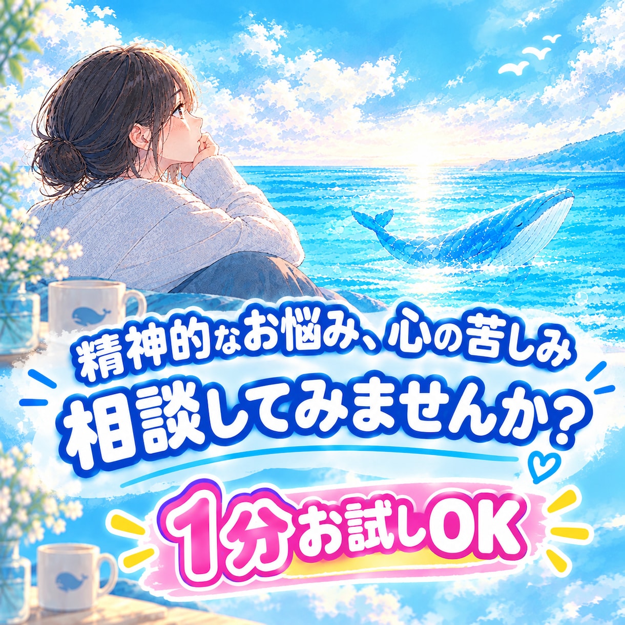 精神的なお悩み・心の苦しみ　相談員がお話伺います 1分お試しOK！「誰かに話を聞いてほしい」だけでも大丈夫です イメージ1