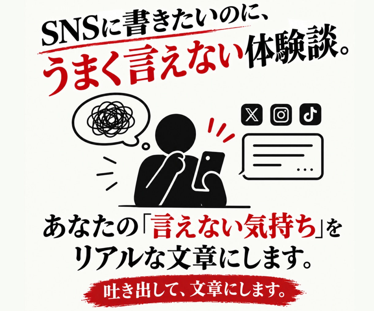 心のモヤモヤ、代わりに毒を込めて文章化します 職場や人間関係のモヤモヤ、まとまらない愚痴から文章に整えます イメージ6