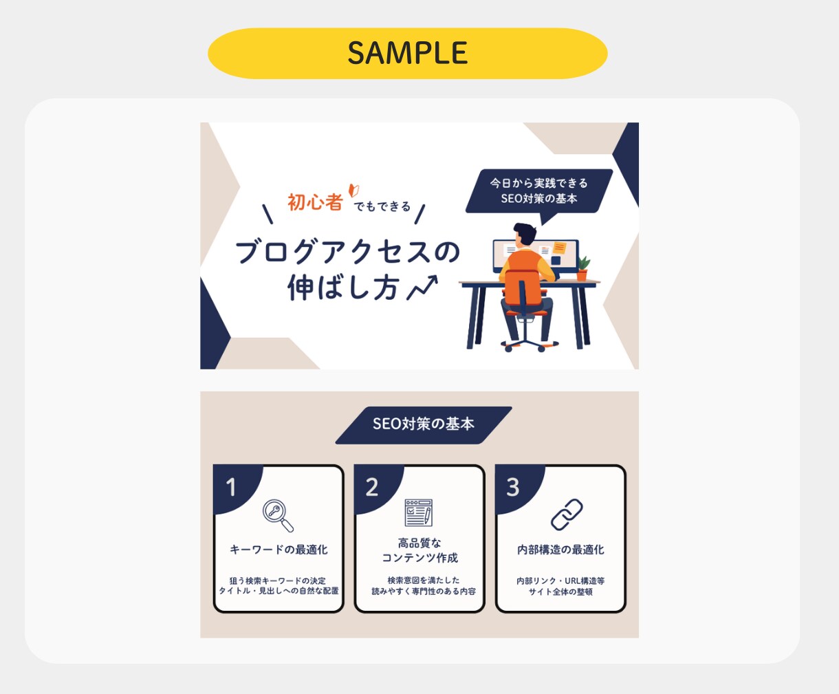 アイキャッチや記事内画像を作成します 複数枚ご依頼いただくとお得！お気軽にご相談ください。 イメージ3