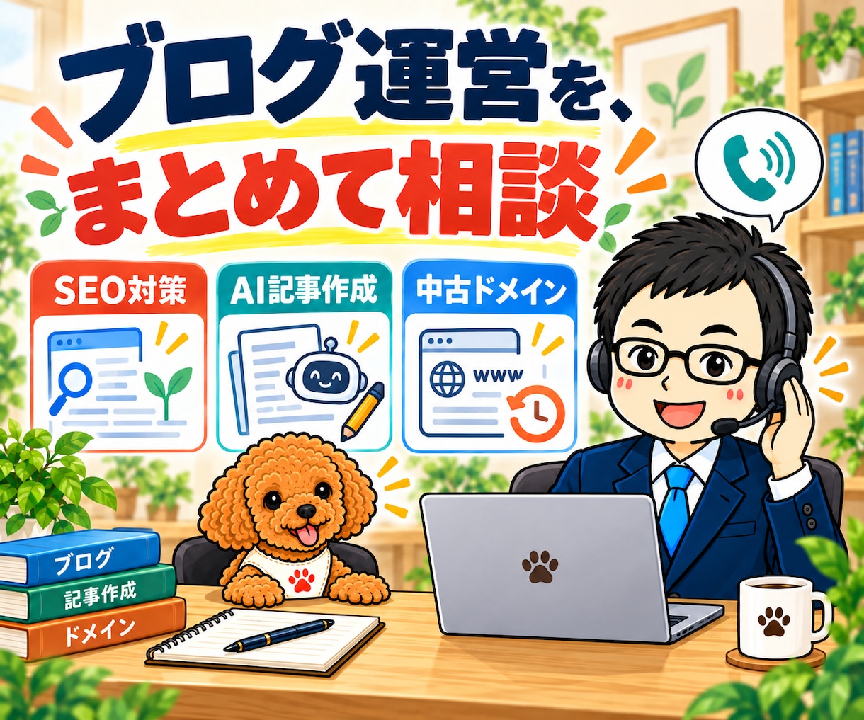 アフィリエイト・ブログ運営の電話相談に答えます SEO・AI記事作成・中古ドメインを、あなたの状況に合わせて イメージ3