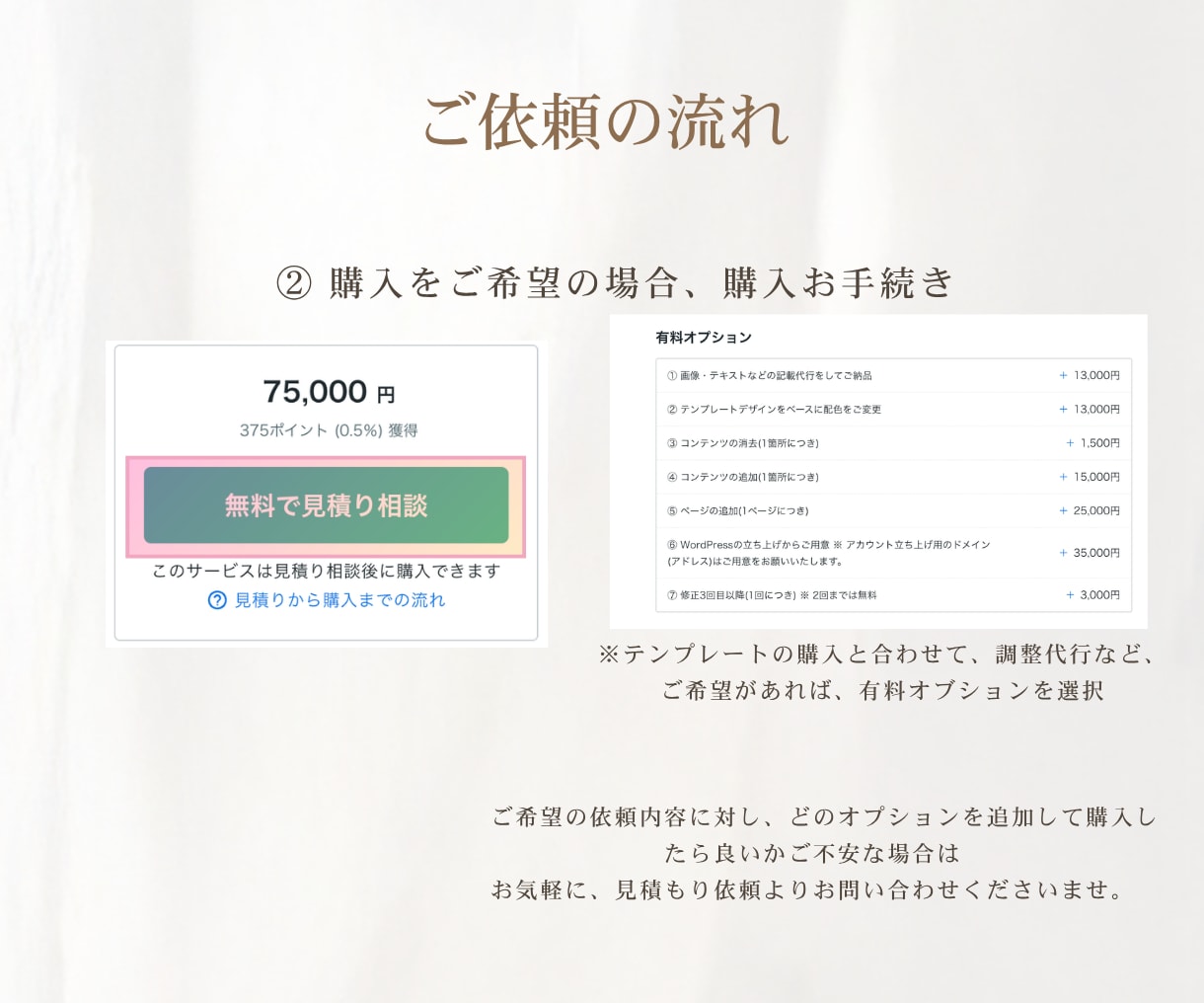 運用しやすいHPテンプレートをお作りします シンプルな構成・設定・金額で、安心してご利用いただけます。 イメージ7