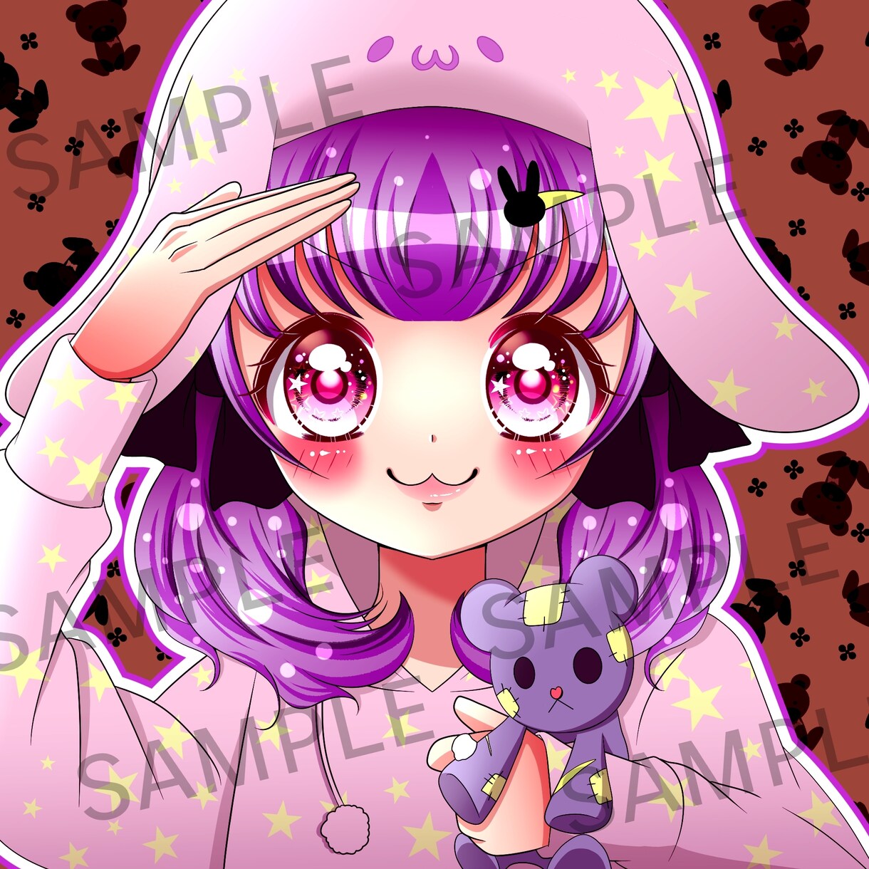可愛い少女漫画風♡目立つキラキラアイコン描きます スピード納品！即日OK◎他で使える透過画像プレゼント！ イメージ4