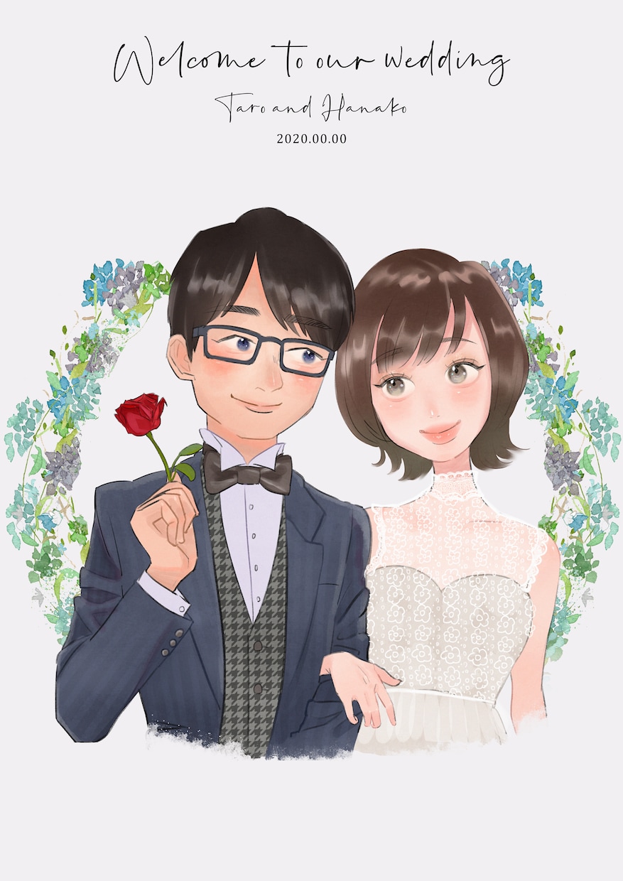 大切な結婚式を、柔らかなタッチのイラストで彩ります ご希望のイメージに寄り添います♪ イメージ2