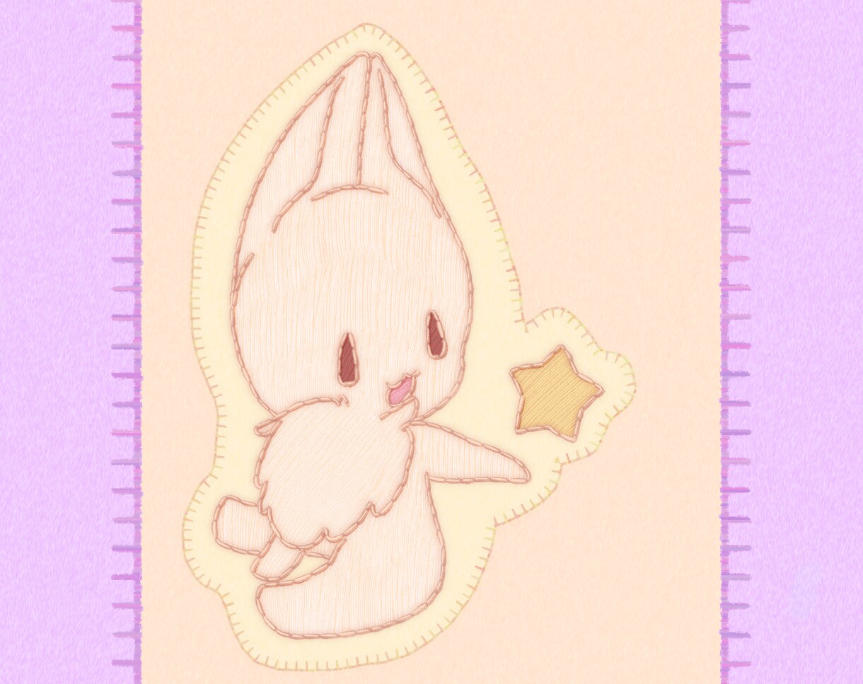 刺繍ふうアイコンお描きします ハイスピードで可愛らしく、お手軽価格のアイコンです☆ イメージ4