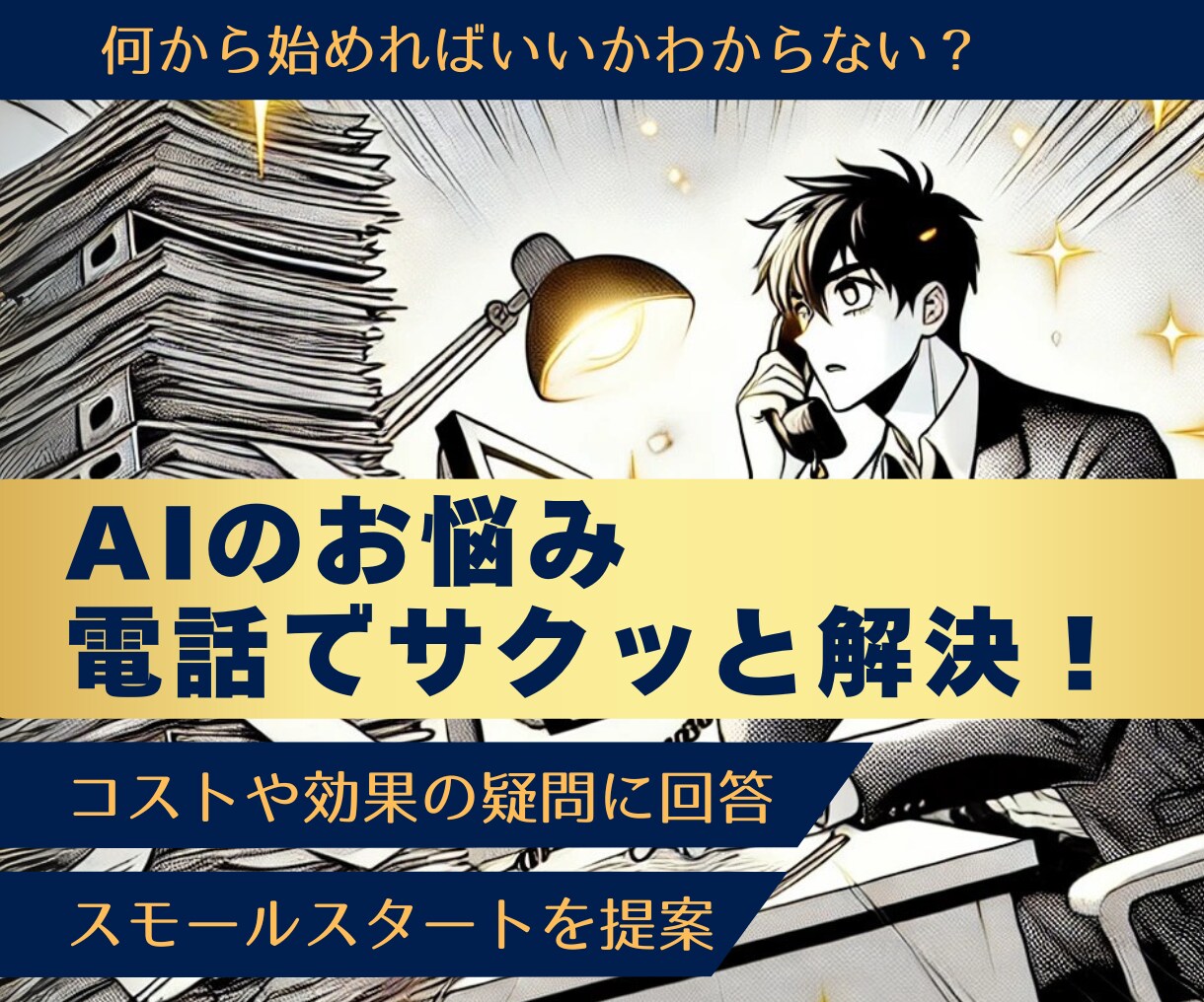 AI活用のすべて、電話でサクッと解決します もう悩まない！100円/分で専門家が徹底サポート イメージ1