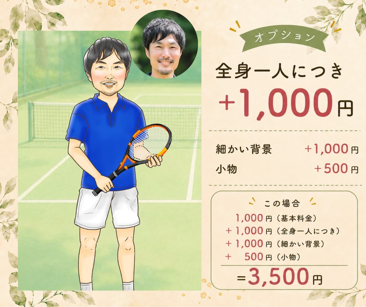 還暦・米寿・喜寿祝いの似顔絵を写真からお描きします ご両親への長寿祝い・プレゼントに家族やペットも描きます イメージ6