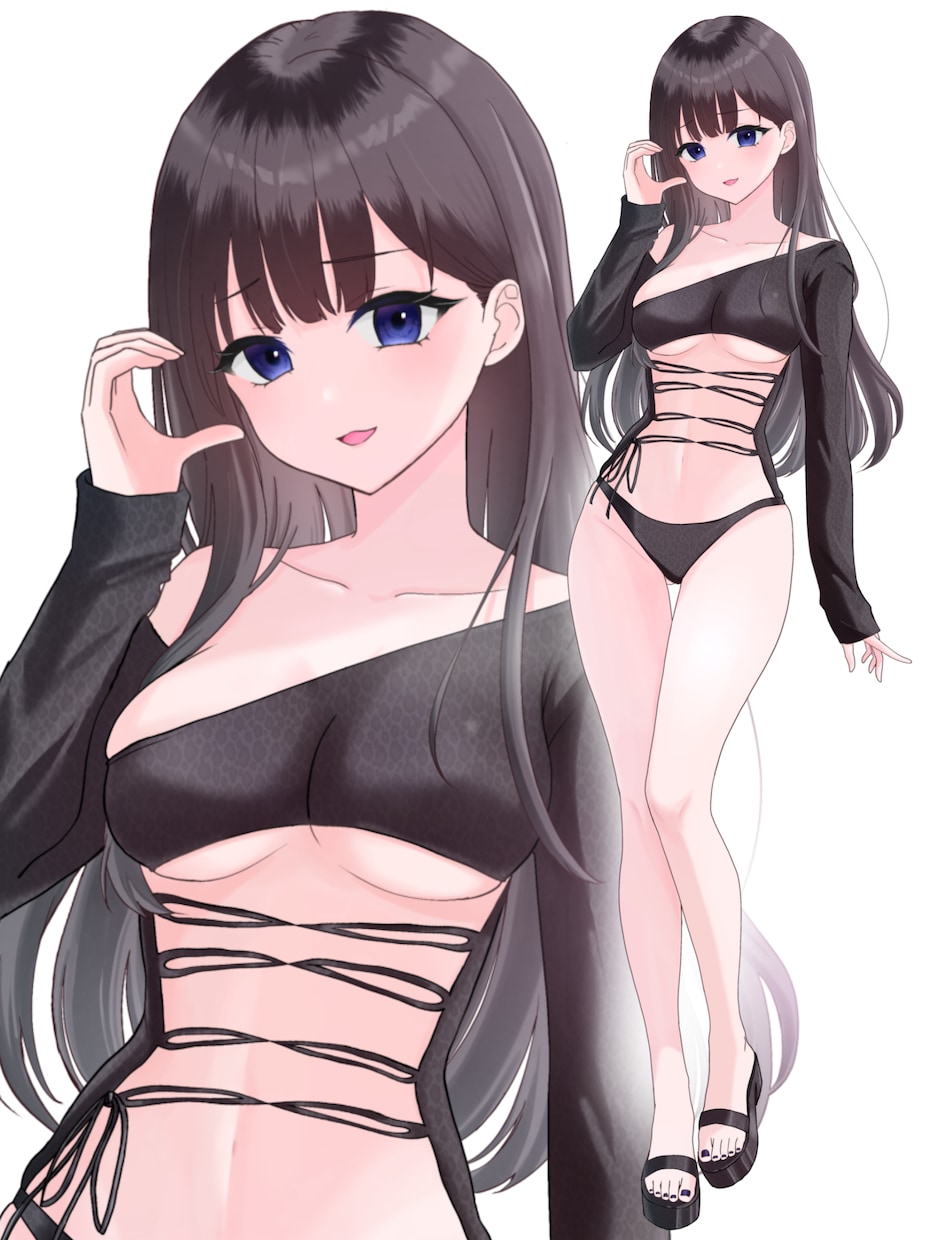 Vライバー・配信用の全身立ち絵を描きます かわいい透明感があるイラスト（商用利用込み） イメージ3