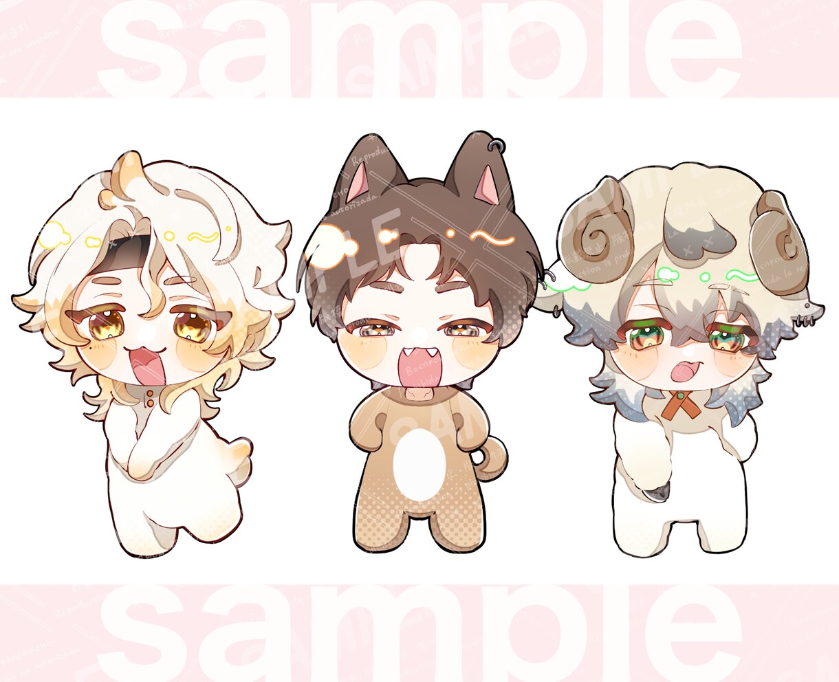 SD(デフォルメ)イラスト承ります 最短3日納品！アニメ塗りのかわいいデフォルメ制作します♪ イメージ3