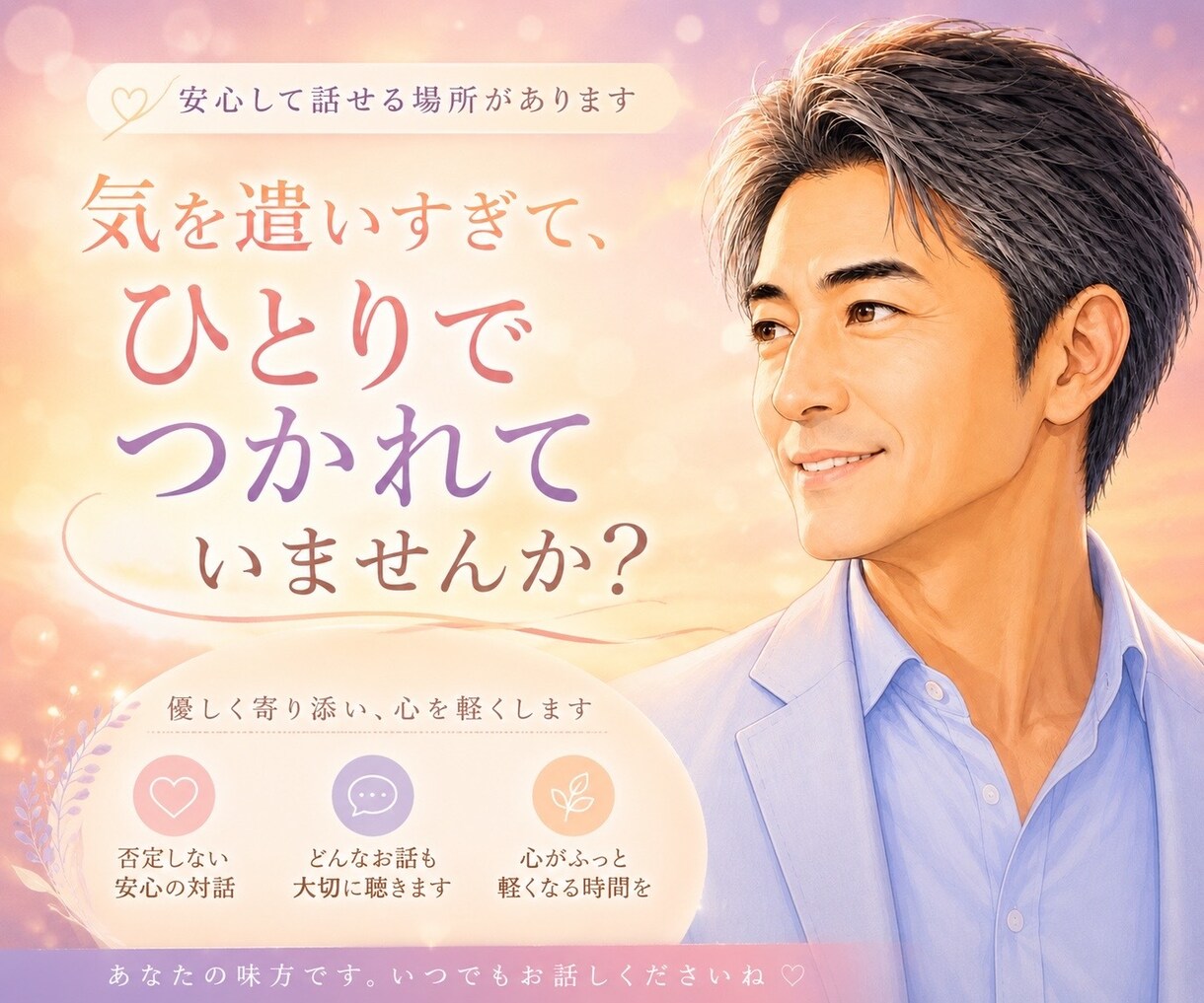 安心して話せる場所があります 気を遣いすぎてひとりで疲れていませんか？ イメージ1