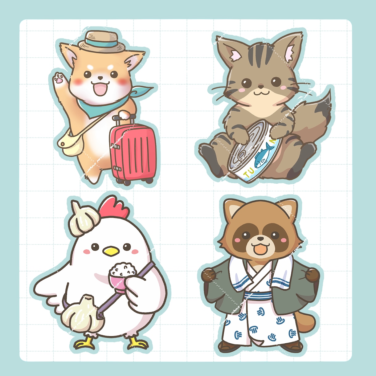 かわいい動物イラスト描きます 商用利用OK！SNS、ブログ、挿絵等に☆ イメージ2