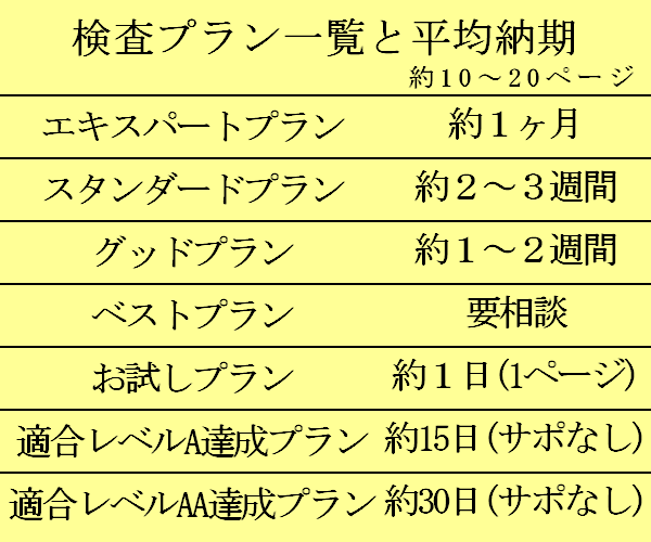 ウェブサイトのアクセシビリティ検査を行います 初めてのお客様は、全プラン半額になります。 イメージ2