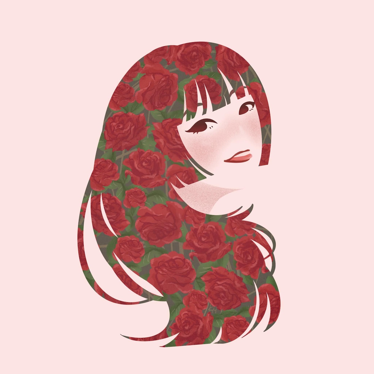 お好きな花を使った可愛らしい似顔絵を作成します 他にはないおしゃれで可愛らしい似顔絵をお描きします イメージ2