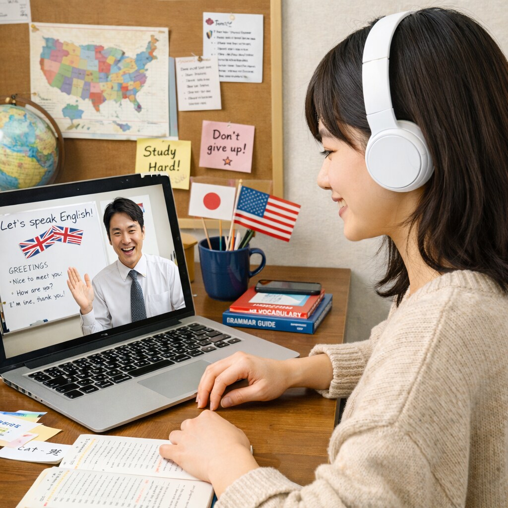純ジャパバイリンガルと気軽に英語トークできます 文法や発音なんて気にせず、英語耳と脳を育てたもんがち！ イメージ1