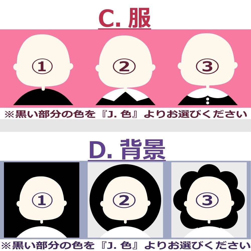 シンプル可愛いセミオーダーアイコンをつくります 27,000,000通り！パーツ内から任意の番号を選ぶだけ！ イメージ4