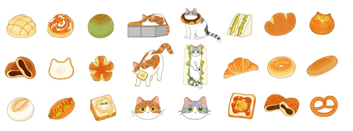 猫の可愛い似顔絵イラスト描きます 猫の種類、ポーズなどはご要望に合わせます◎ イメージ5