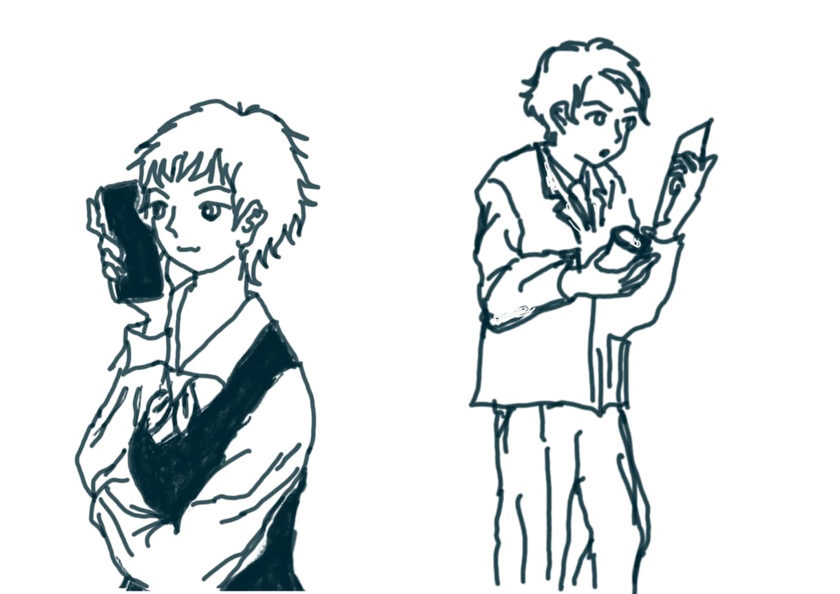 シンプル・おしゃれな線画の似顔絵を手描き致します 手描きの線画でふわっとした独自性を演出します！ビジネスに！ イメージ1