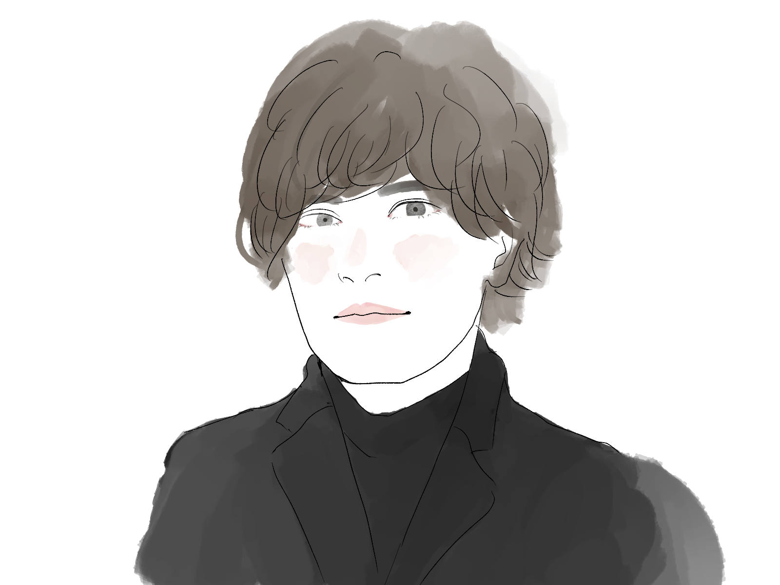オシャレなアイコン･似顔絵制作をします 水彩のやわらかなアイコン･結婚式用イラスト制作します イメージ1
