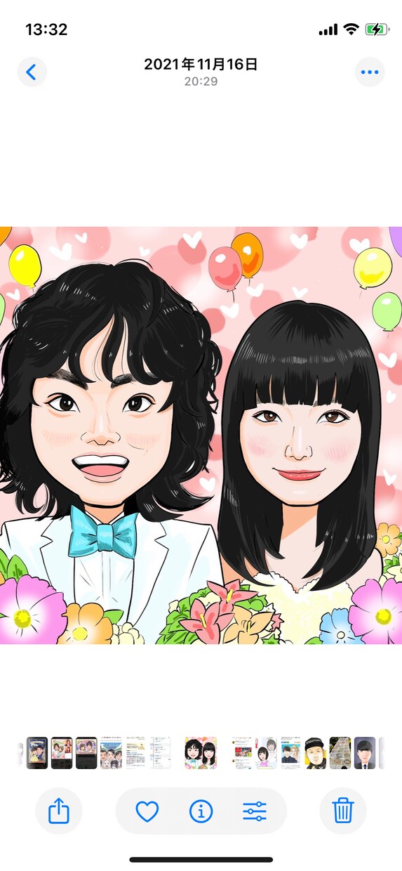 世界で一つの手描き似顔絵をお届けします 記念日、結婚式、長寿のお祝いに イメージ10
