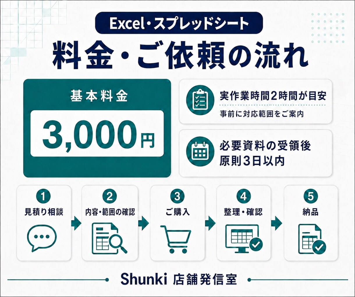 見づらいExcel表を見やすく整理します 表記・レイアウトを統一し、確認や更新がしやすい表へ イメージ4