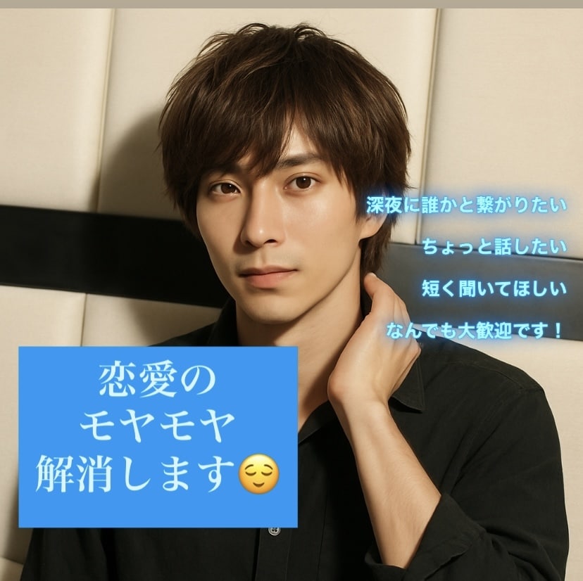 ホスト経験者が恋愛の悩み心のケアをします 誰にも言えない悩みに寄り添います！！ イメージ1