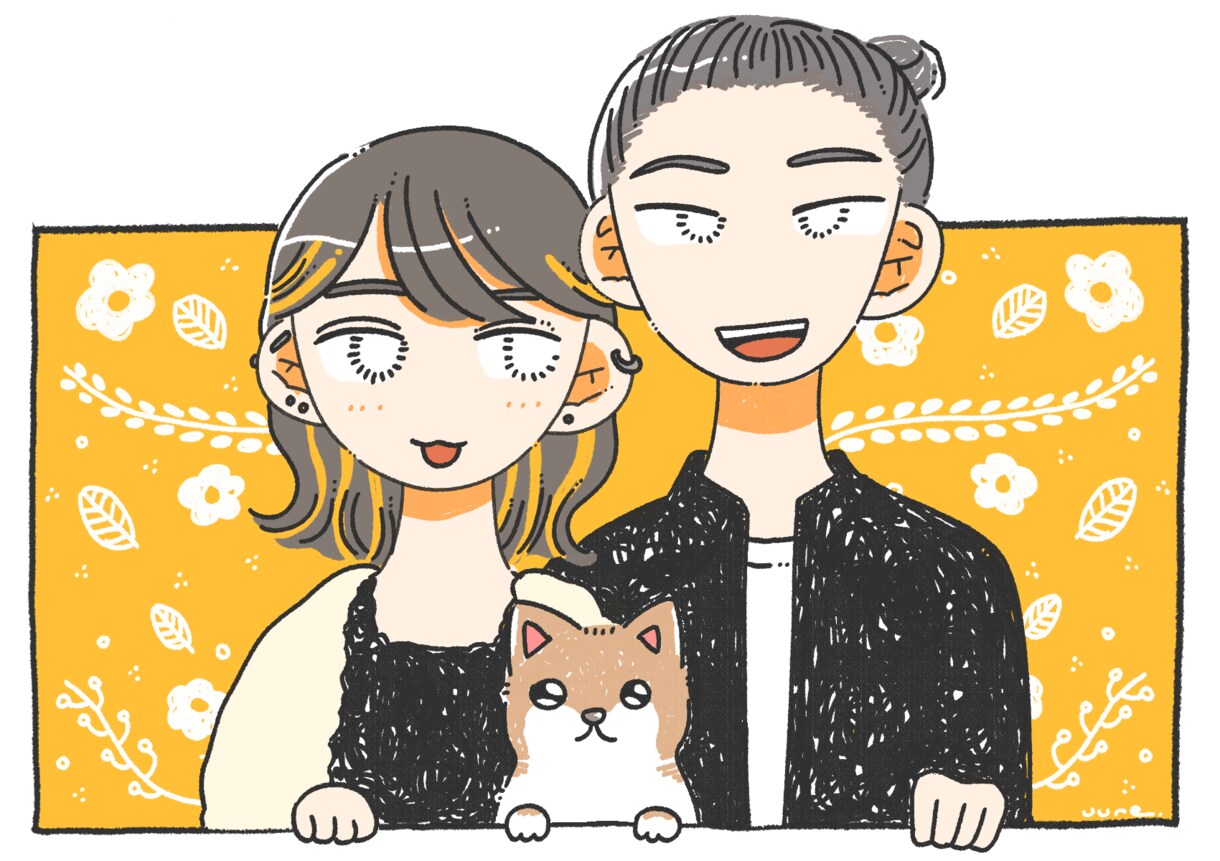 ポップなタッチで似顔絵を描かせていただきます 個性的でかわいいタッチであなたの似顔絵を描かせていただきます イメージ5
