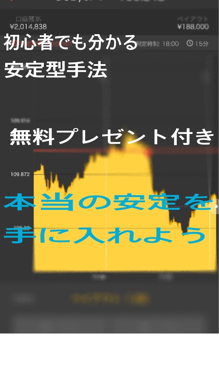 バイナリー安定型手法★無料プレゼント付き提供します マーチンなし、全て単発エントリーです！資産を増やしたい方必見 イメージ2