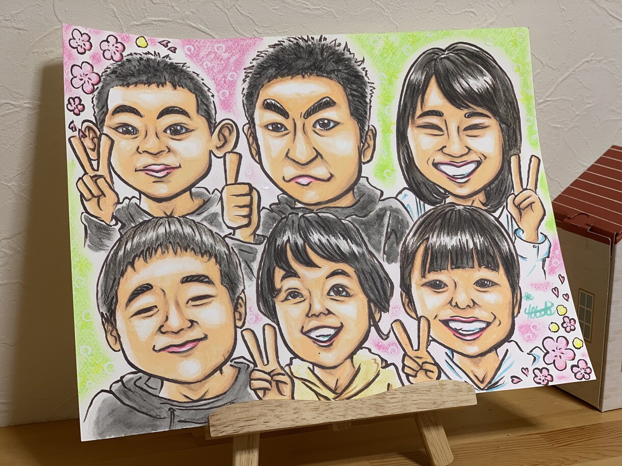 色紙サイズ⭐︎お子様の素敵な似顔絵を制作しますます ⭐︎誕生日、節句、子どもの日、入園、卒園祝いに⭐︎ イメージ4