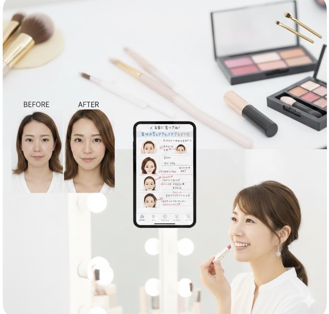 プロが添削！「垢抜け顔」のメイク法教えます 劇的ビフォーアフター！あなたのメイクにプロが赤ペン入れます イメージ1