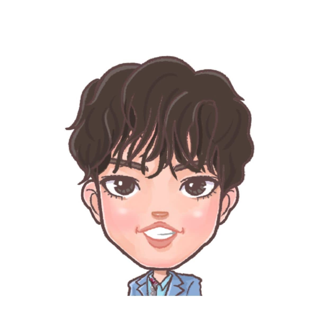 あなたの分身を優しいタッチで似顔絵にします 盛りすぎず、でも少し可愛く「あなたらしさ」を大切にしたタッチ イメージ1