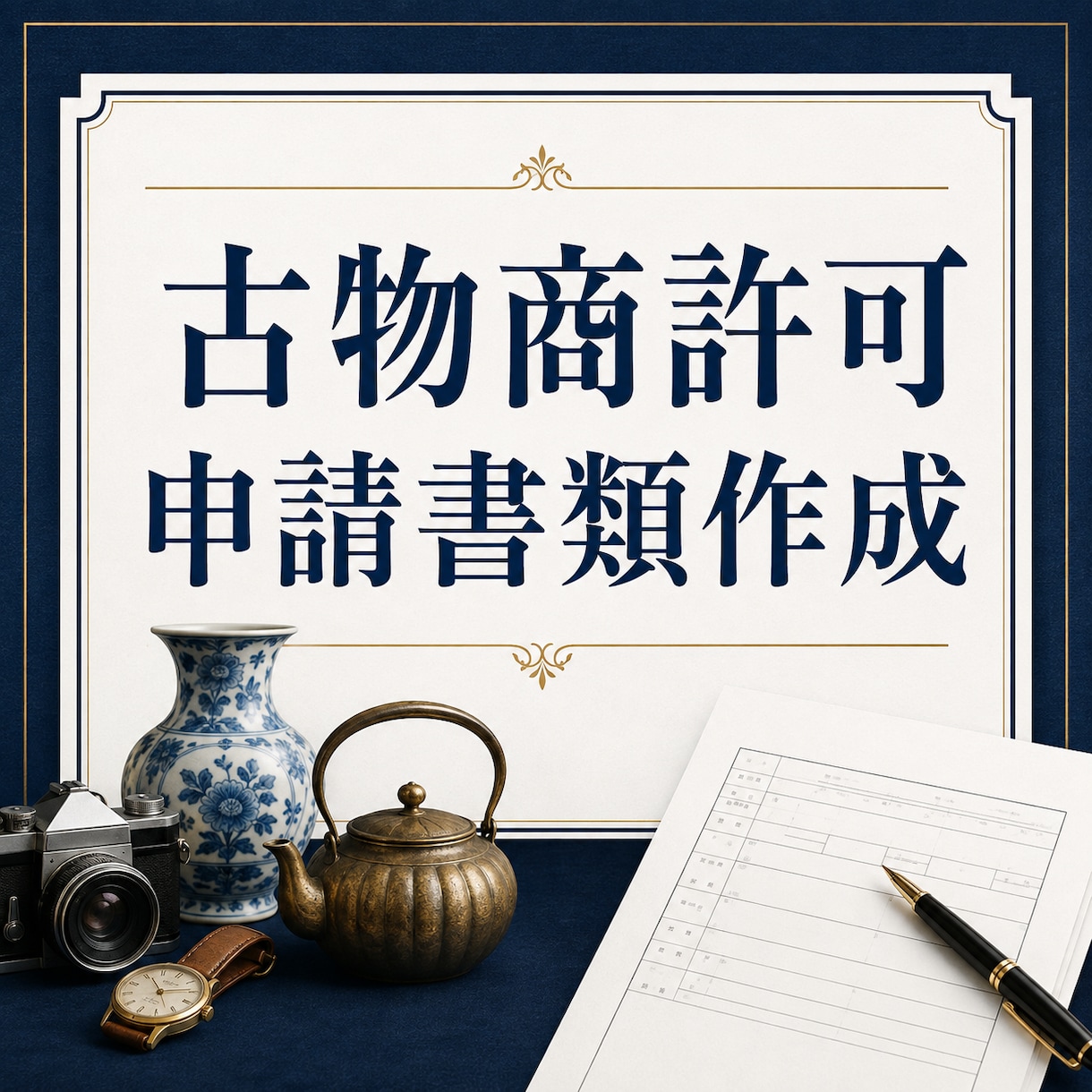古物商許可の申請書類を行政書士が作成します 古物商許可の申請書類をまとめて作成 イメージ1