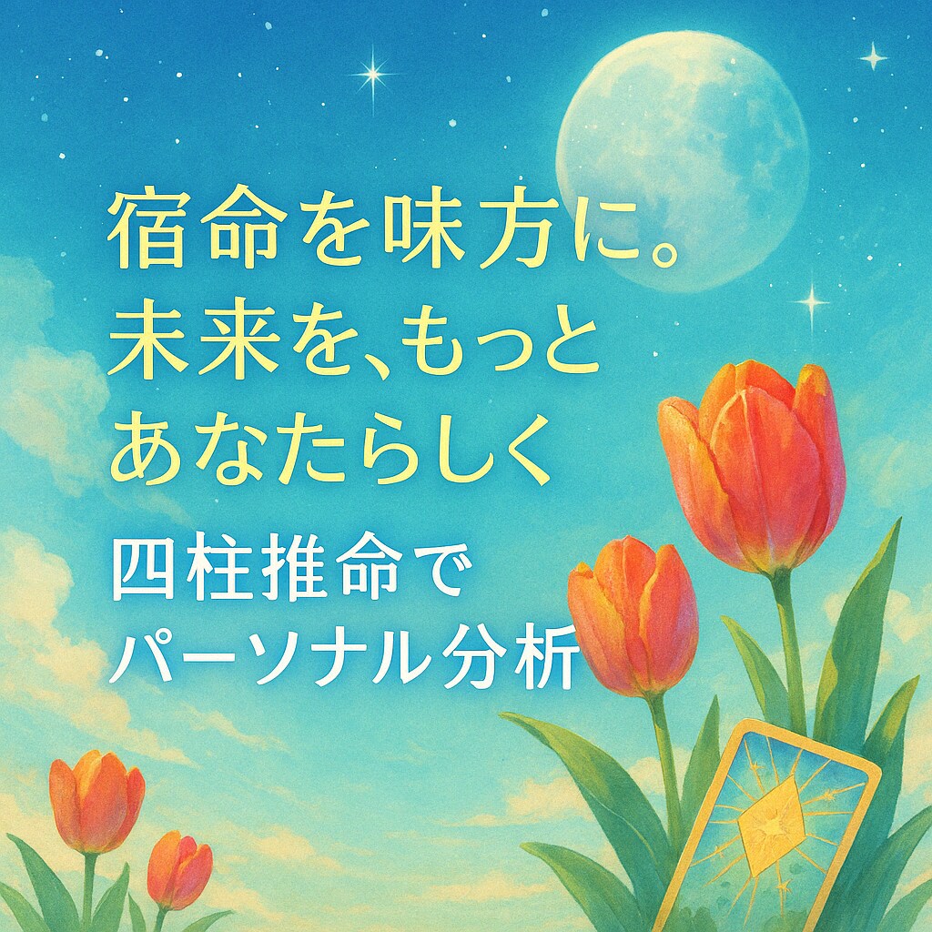 四柱推命であなただけのパーソナル分析します "宿命を味方に。未来を、もっとあなたらしく" イメージ2