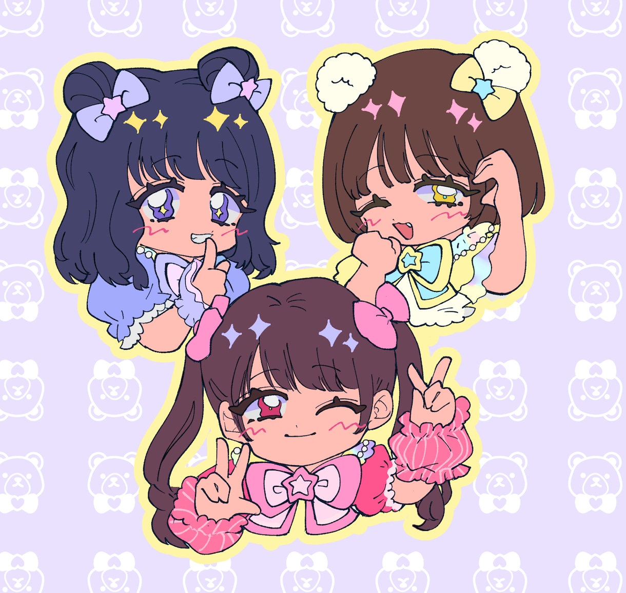 キラかわSNSアイコン(人物1人)描きます アイドル・VTuberなどにもどうぞご利用ください♩ イメージ2